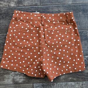 #477 Madewell Women's High Waist Rust Polka Dot Shorts